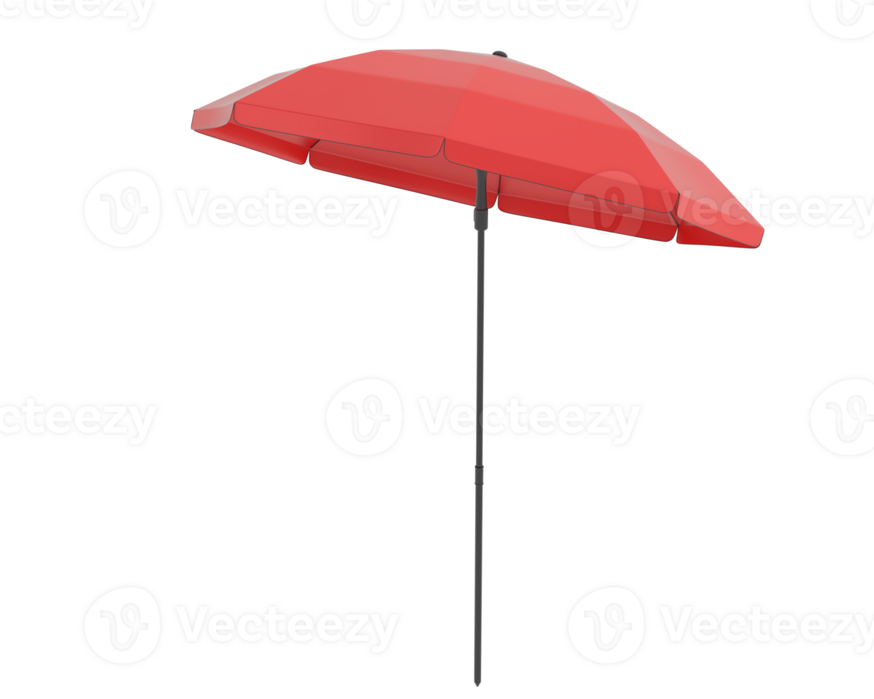 Beach umbrella isolated on background. 3d rendering - illustration png