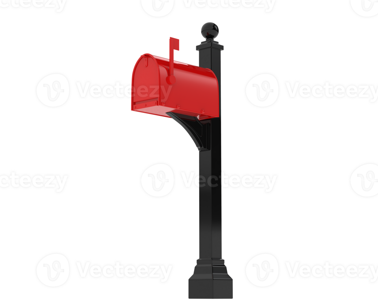 Residential mailbox isolated on background. 3d rendering - illustration png