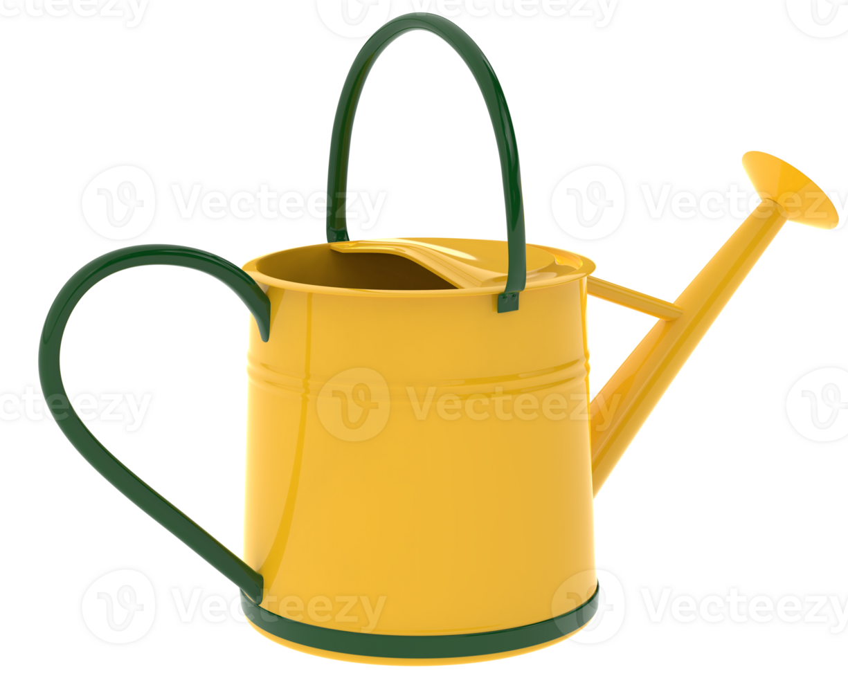 Watering can isolated on background. 3d rendering - illustration png
