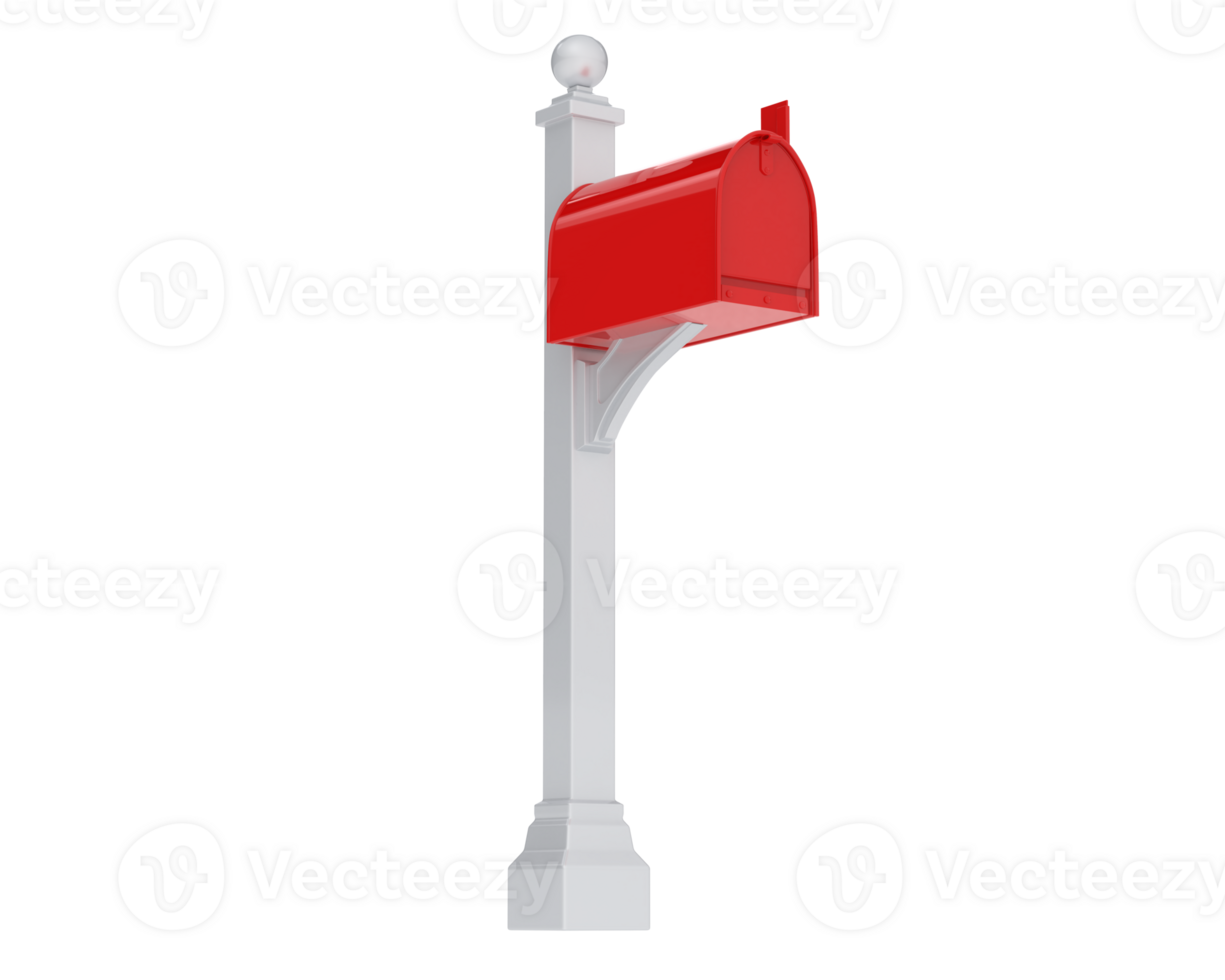 Residential mailbox isolated on background. 3d rendering - illustration png