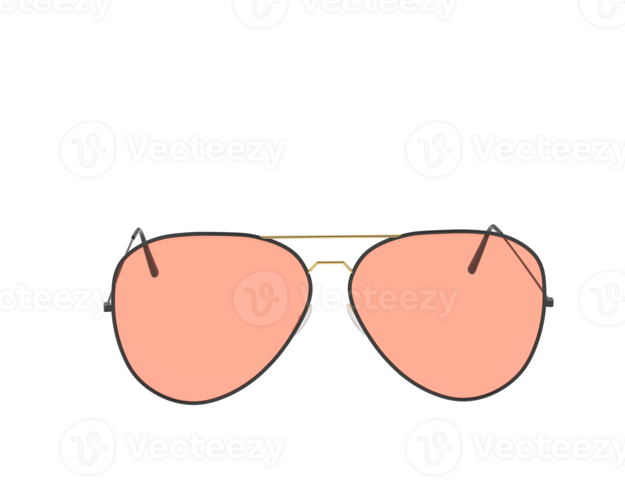 Sun glasses isolated on background. 3d rendering - illustration png