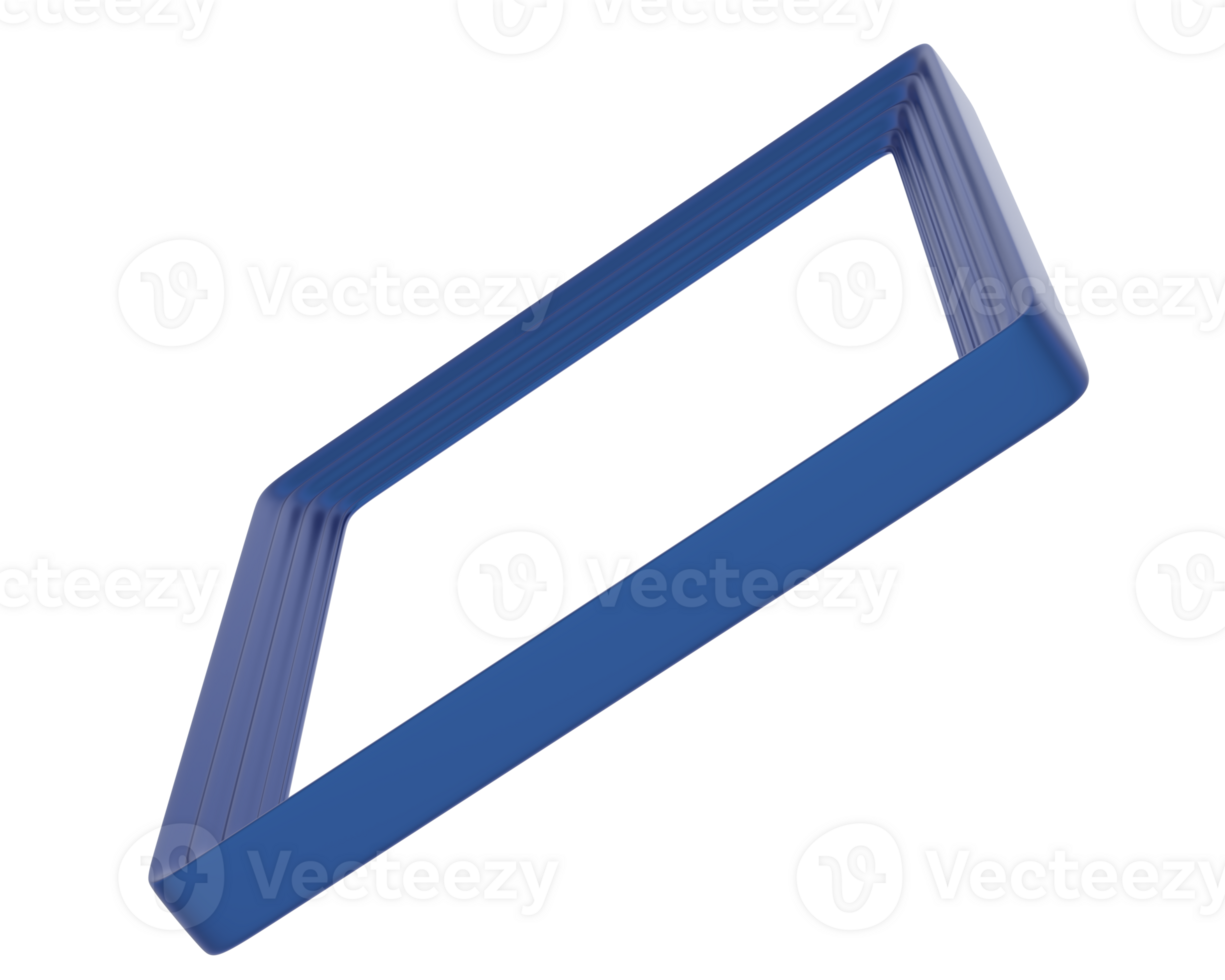 Frame isolated on background. 3d rendering - illustration png