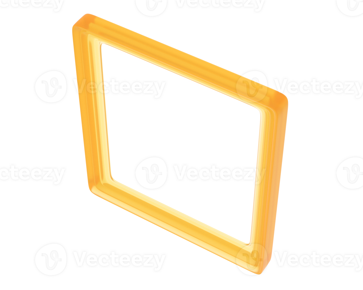 Frame isolated on background. 3d rendering - illustration png