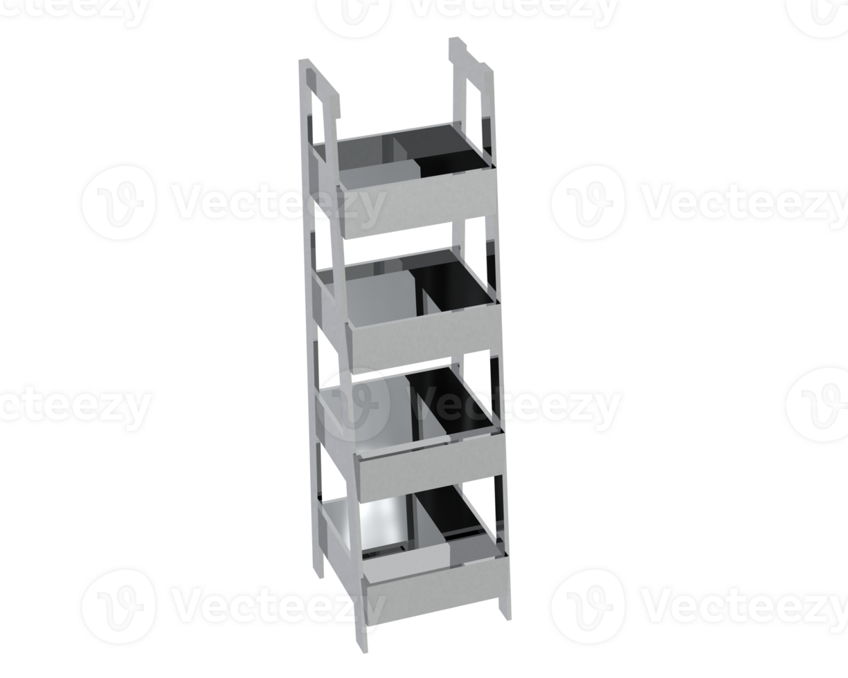 Shelf isolated on background. 3d rendering - illustration png