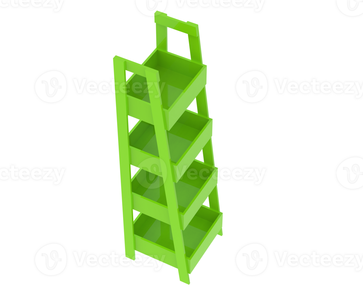 Shelf isolated on background. 3d rendering - illustration png