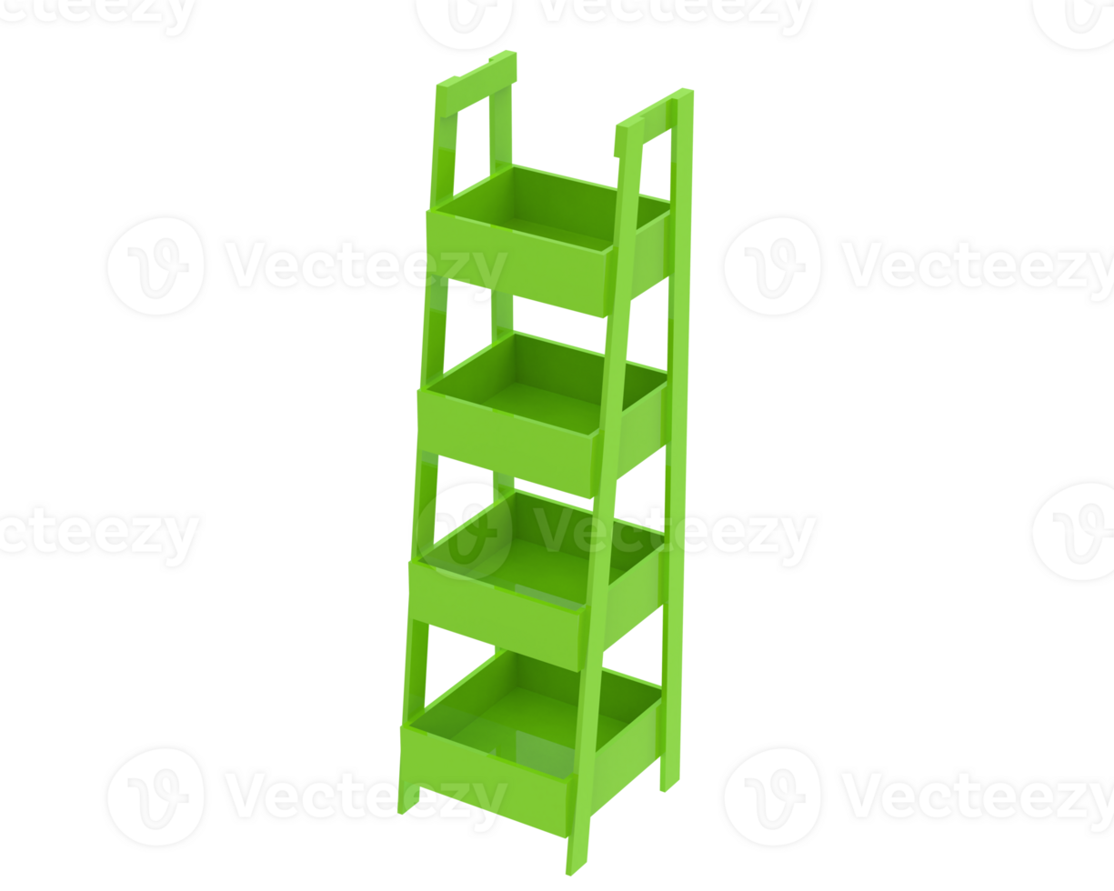 Shelf isolated on background. 3d rendering - illustration png