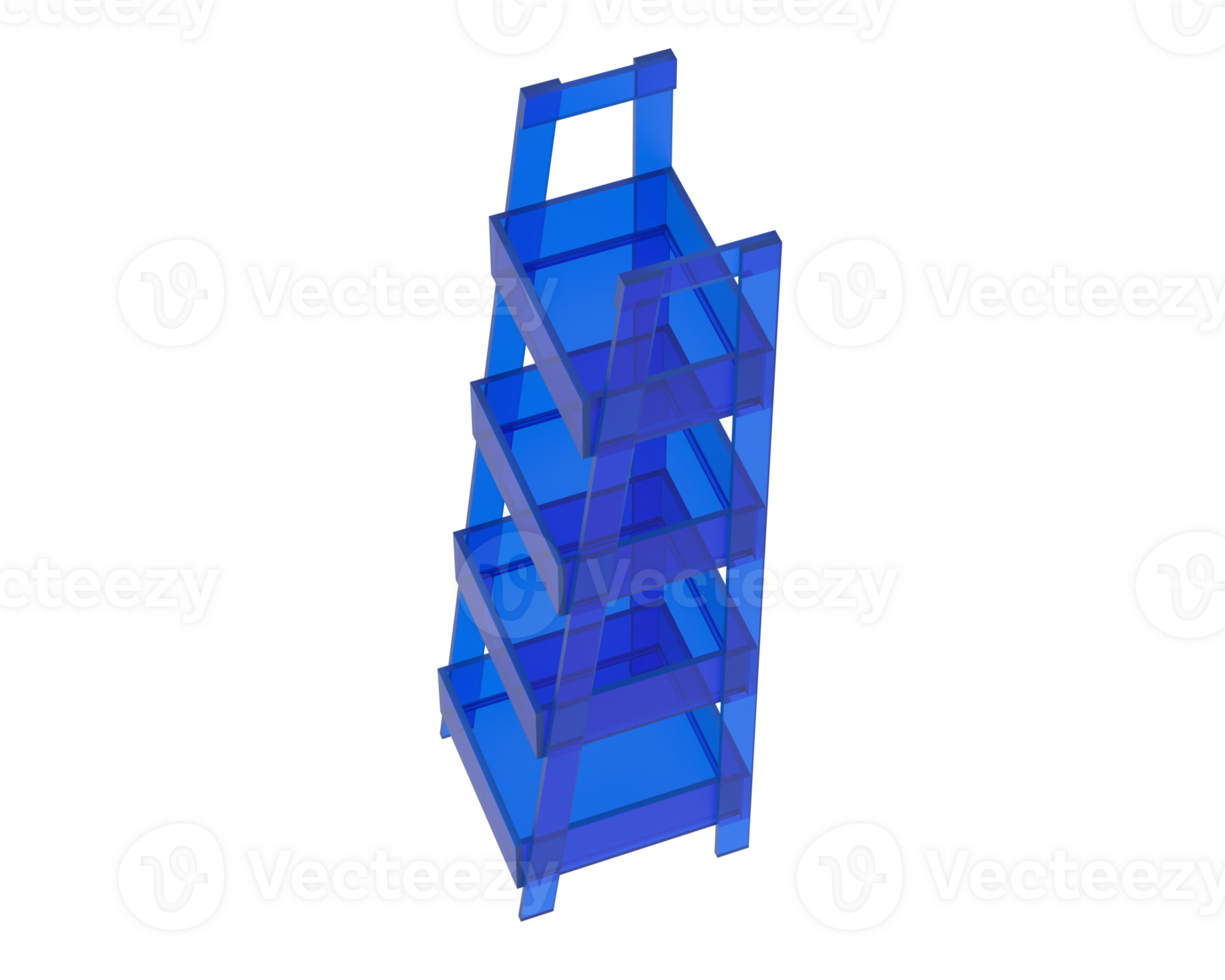 Shelf isolated on background. 3d rendering - illustration png