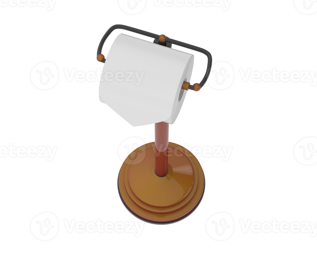 Toilet paper rack isolated on background. 3d rendering - illustration png