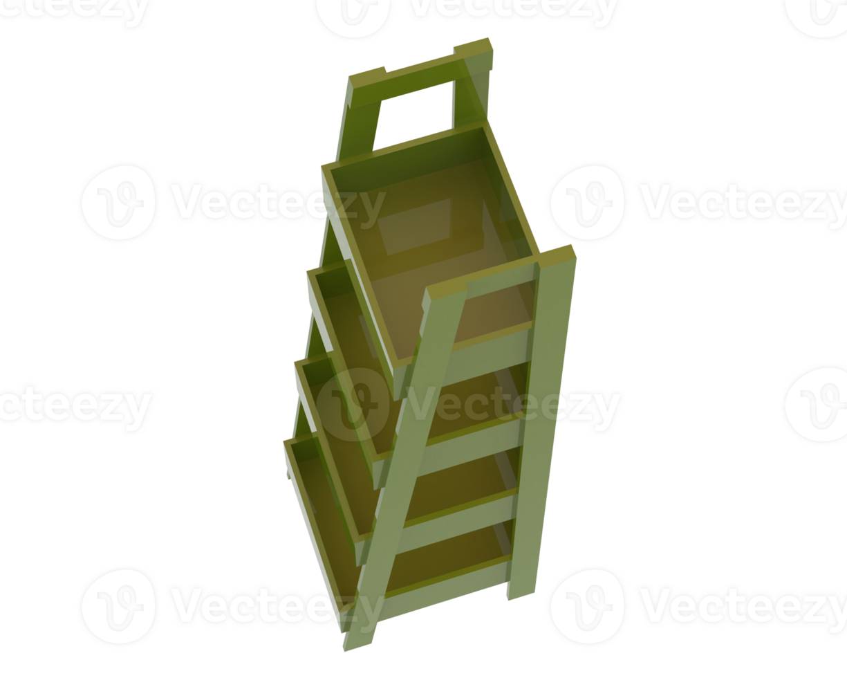 Shelf isolated on background. 3d rendering - illustration png