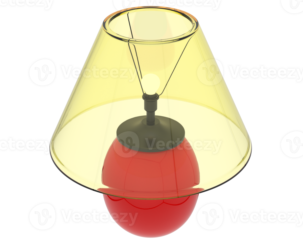 Bedside lamp isolated on background. 3d rendering - illustration png
