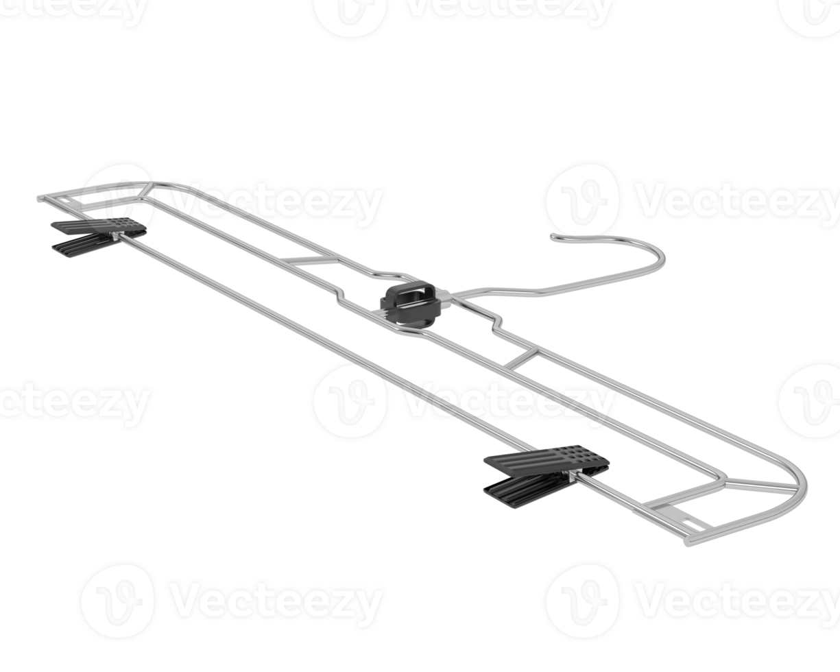 Clothes hanger isolated on background. 3d rendering - illustration png