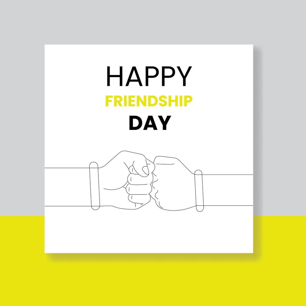 Friendship day background with hands vector