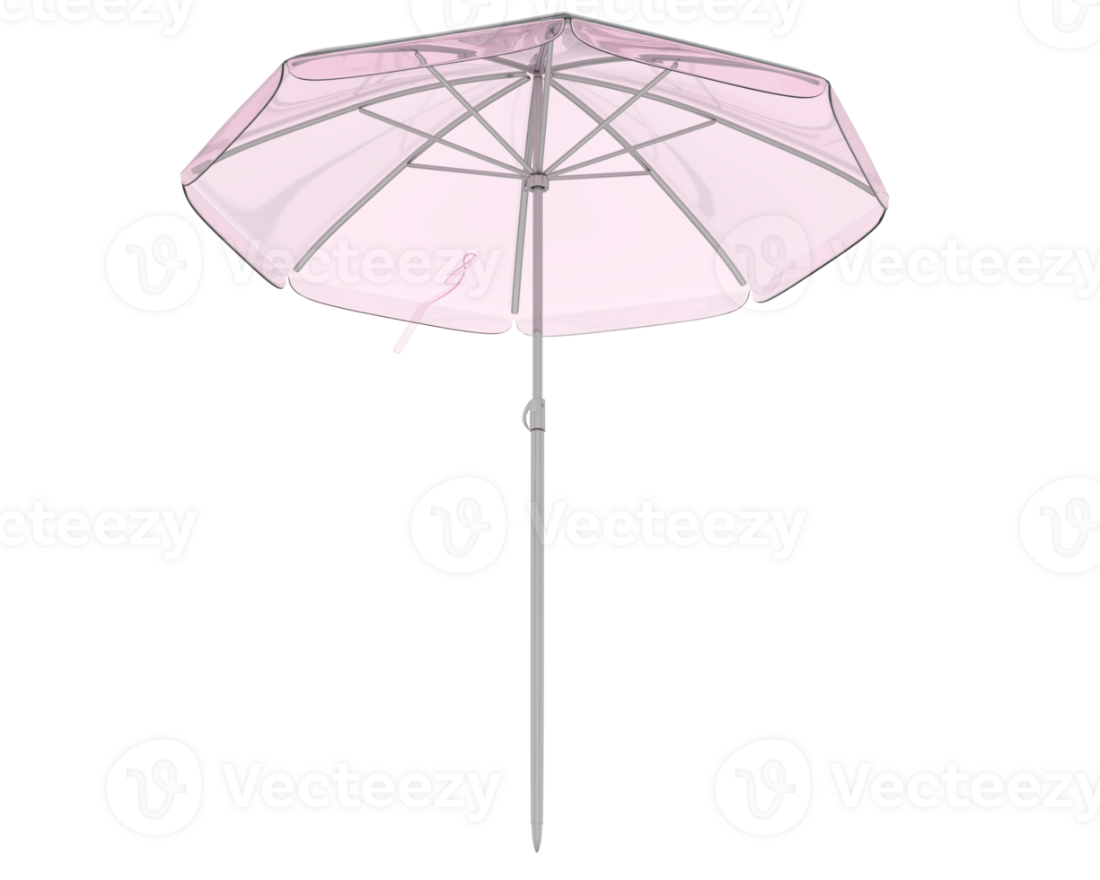 Beach umbrella isolated on background. 3d rendering - illustration png