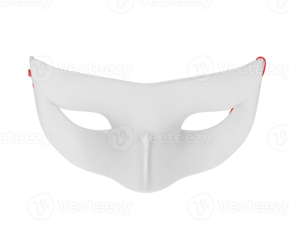 Blank party mask isolated on background. 3d rendering - illustration png