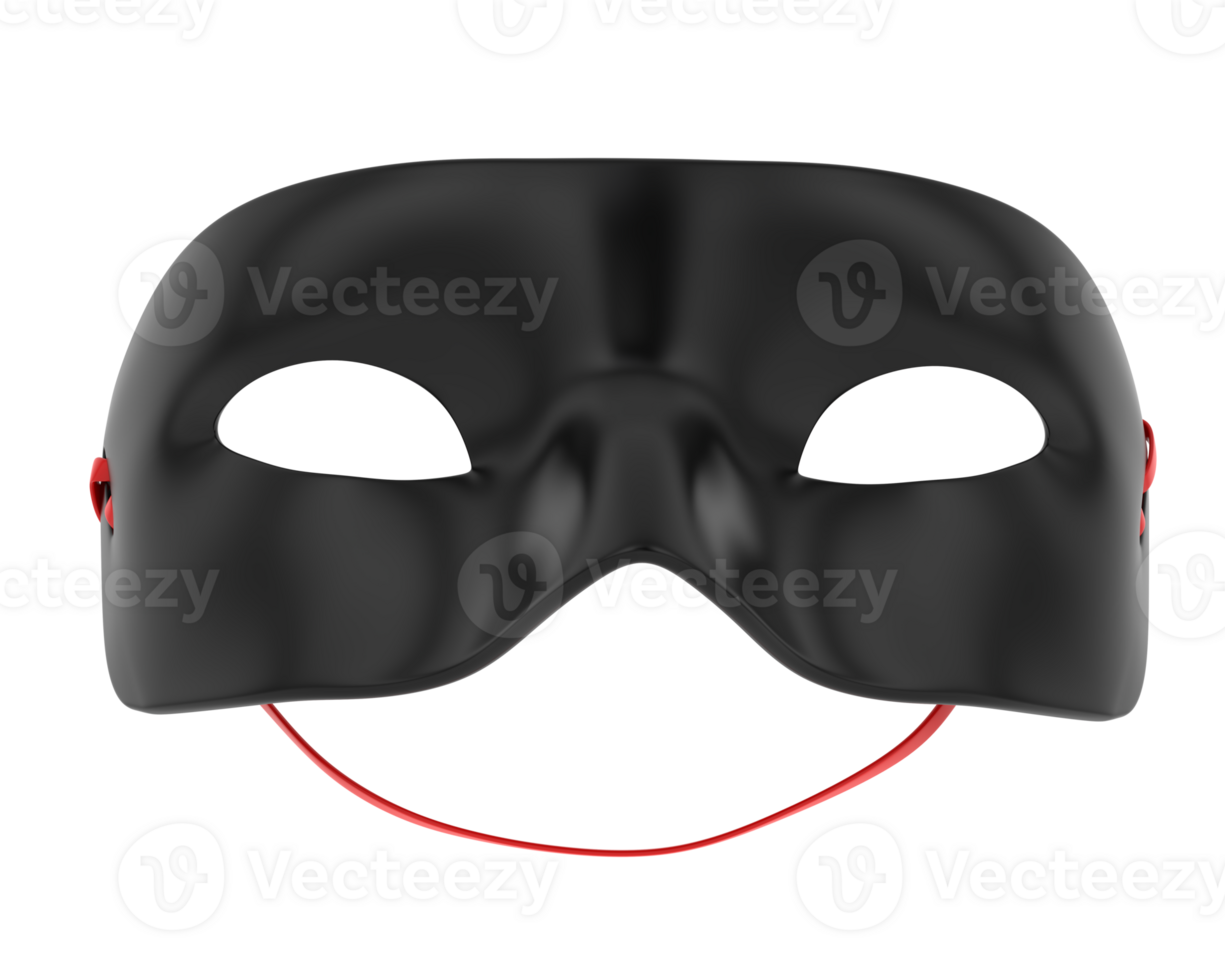 Blank party mask isolated on background. 3d rendering - illustration png
