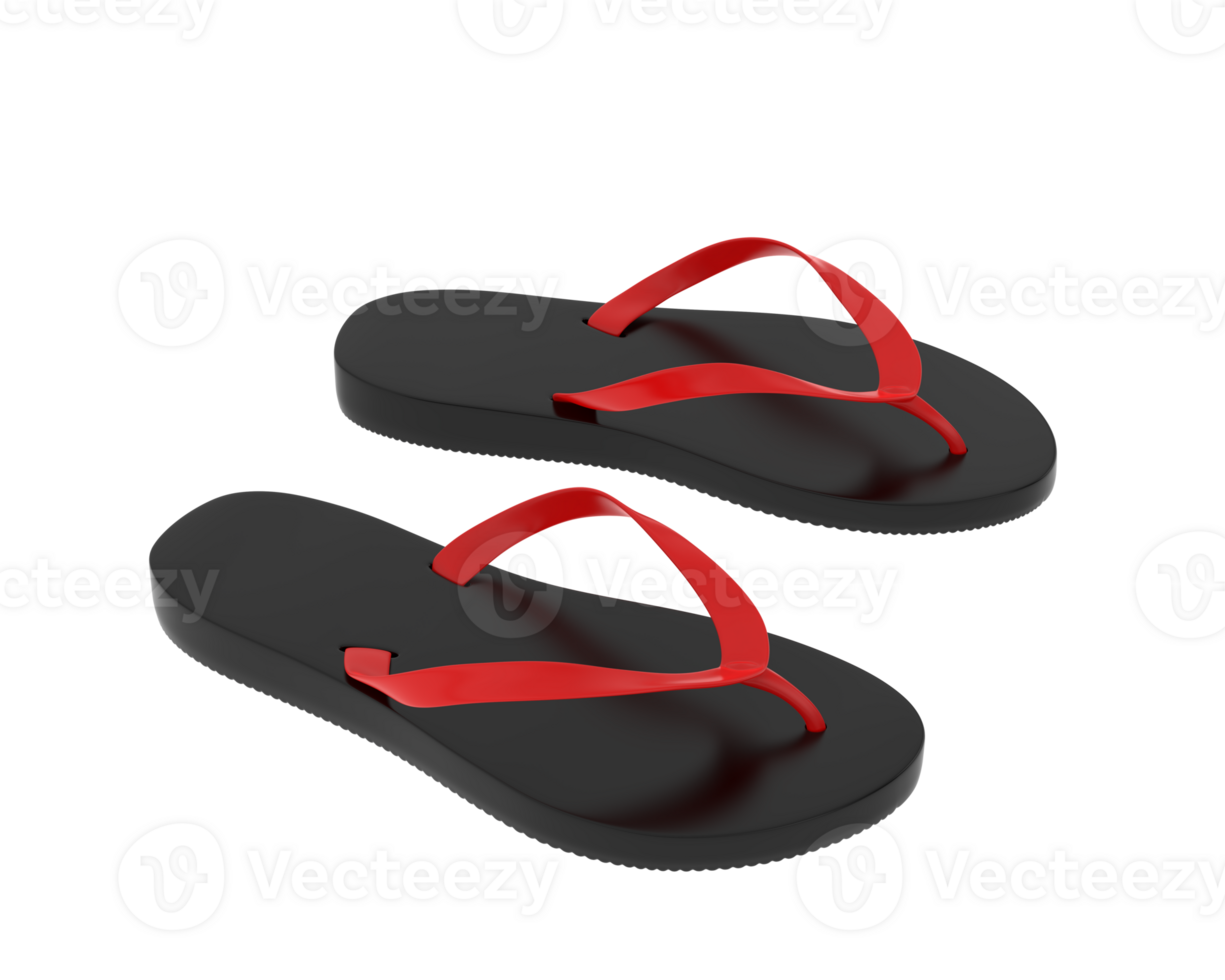 Flip flops isolated on background. 3d rendering - illustration png