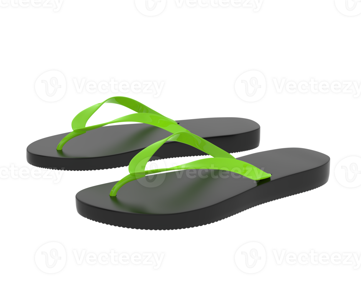 Flip flops isolated on background. 3d rendering - illustration png