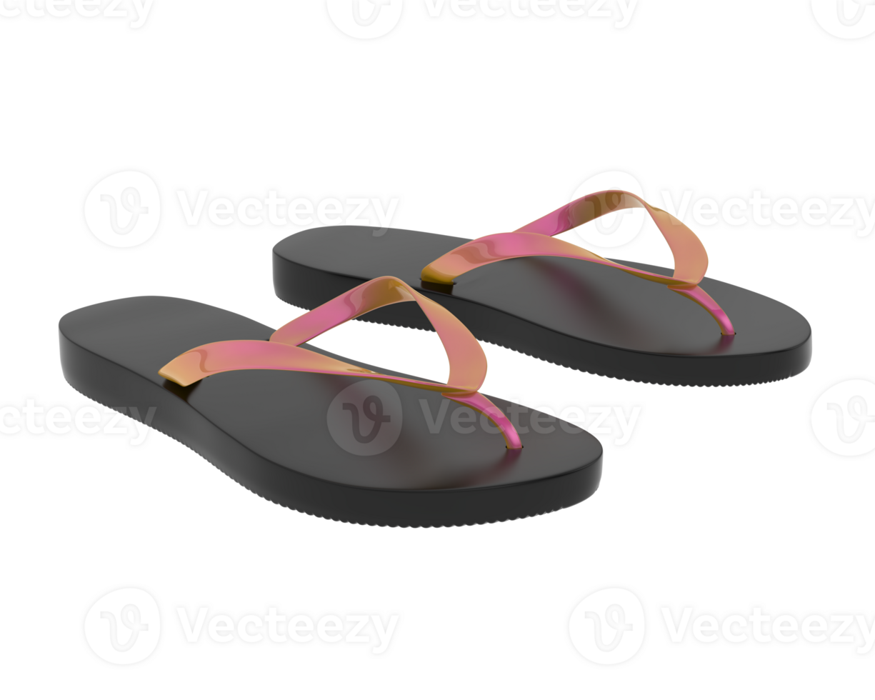 Flip flops isolated on background. 3d rendering - illustration png