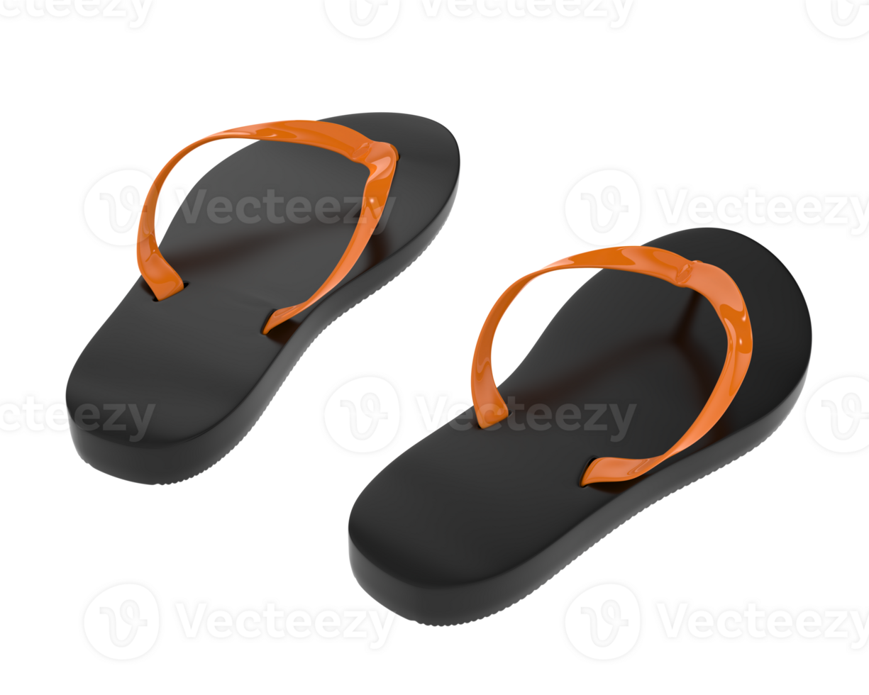 Flip flops isolated on background. 3d rendering - illustration png
