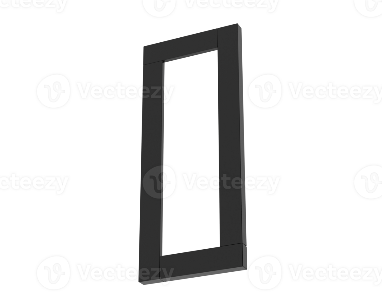 Frame isolated on background. 3d rendering - illustration png