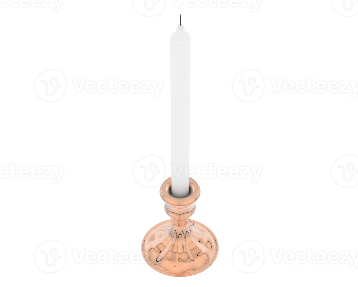Candlestick isolated on background. 3d rendering - illustration png