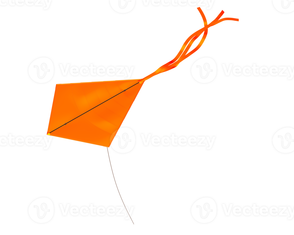 Kite isolated on background. 3d rendering - illustration png