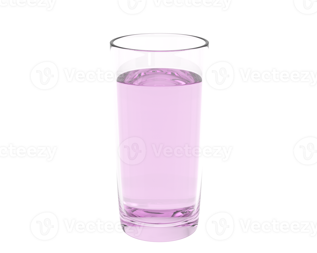 Glass isolated on background. 3d rendering - illustration png