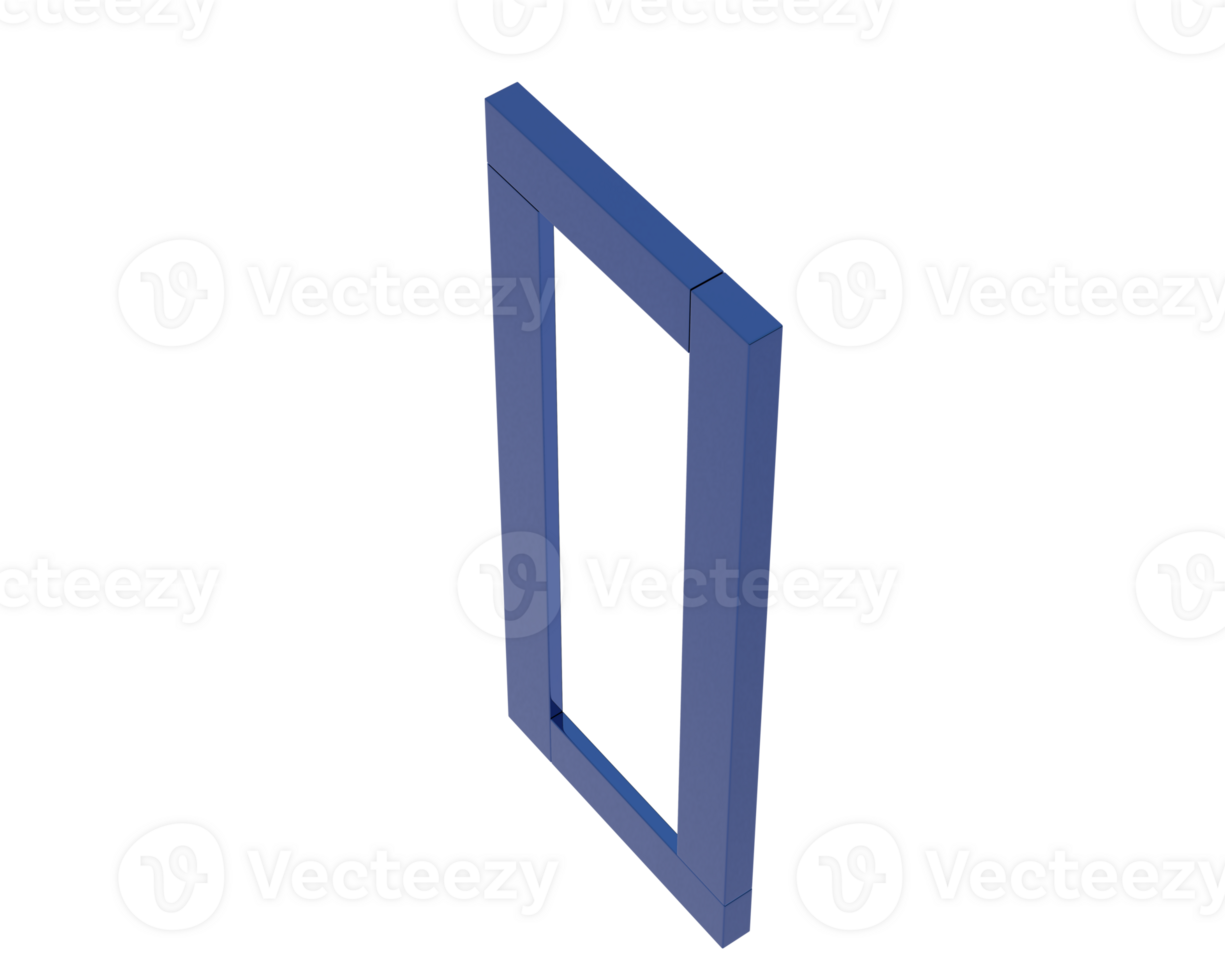 Frame isolated on background. 3d rendering - illustration png
