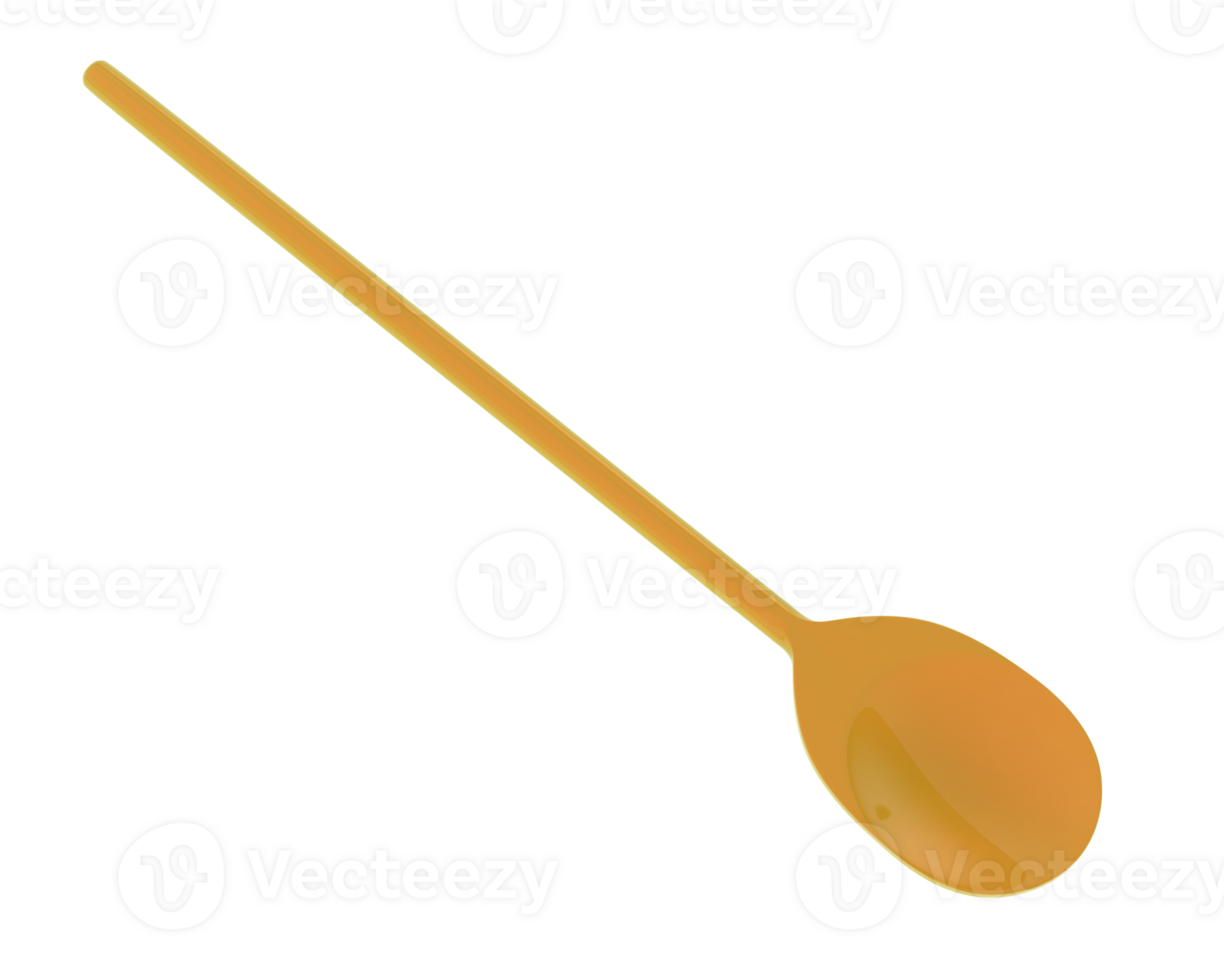 Spoon isolated on background. 3d rendering - illustration png