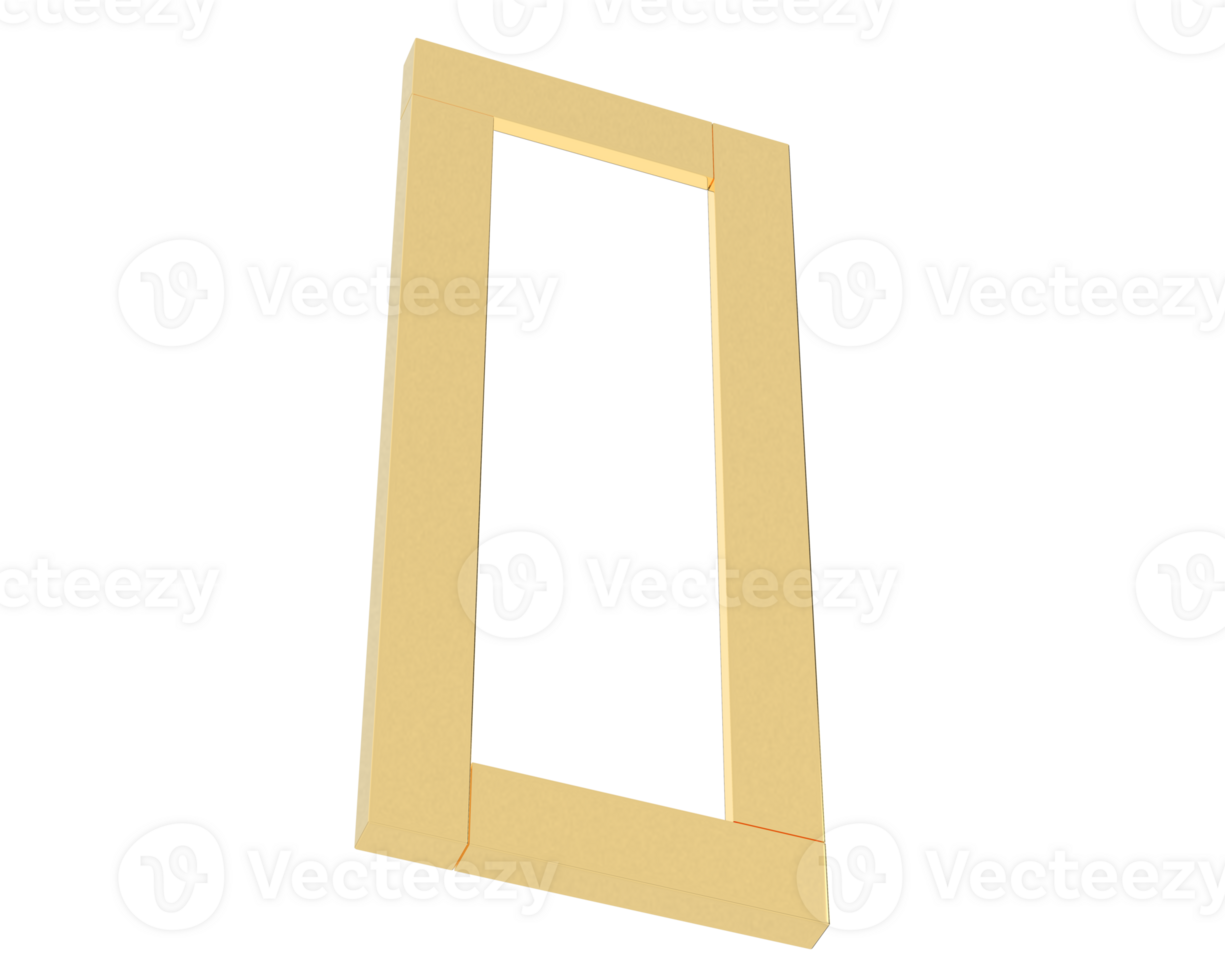 Frame isolated on background. 3d rendering - illustration png