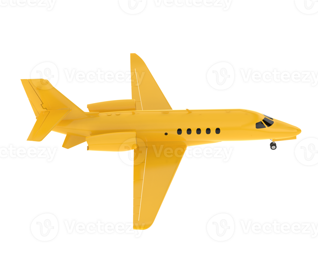 Private airplane isolated on background. 3d rendering - illustration png