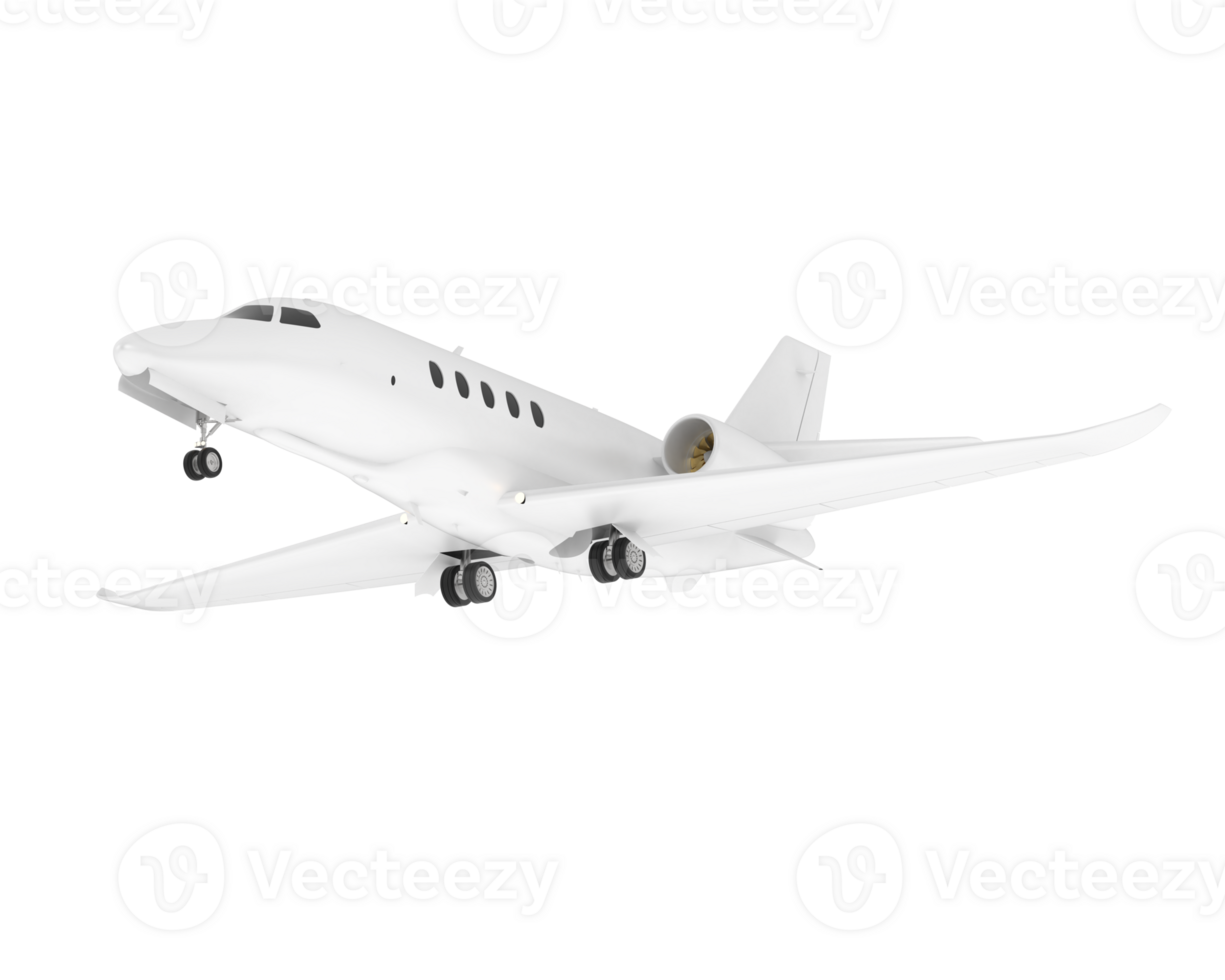 Private airplane isolated on background. 3d rendering - illustration png
