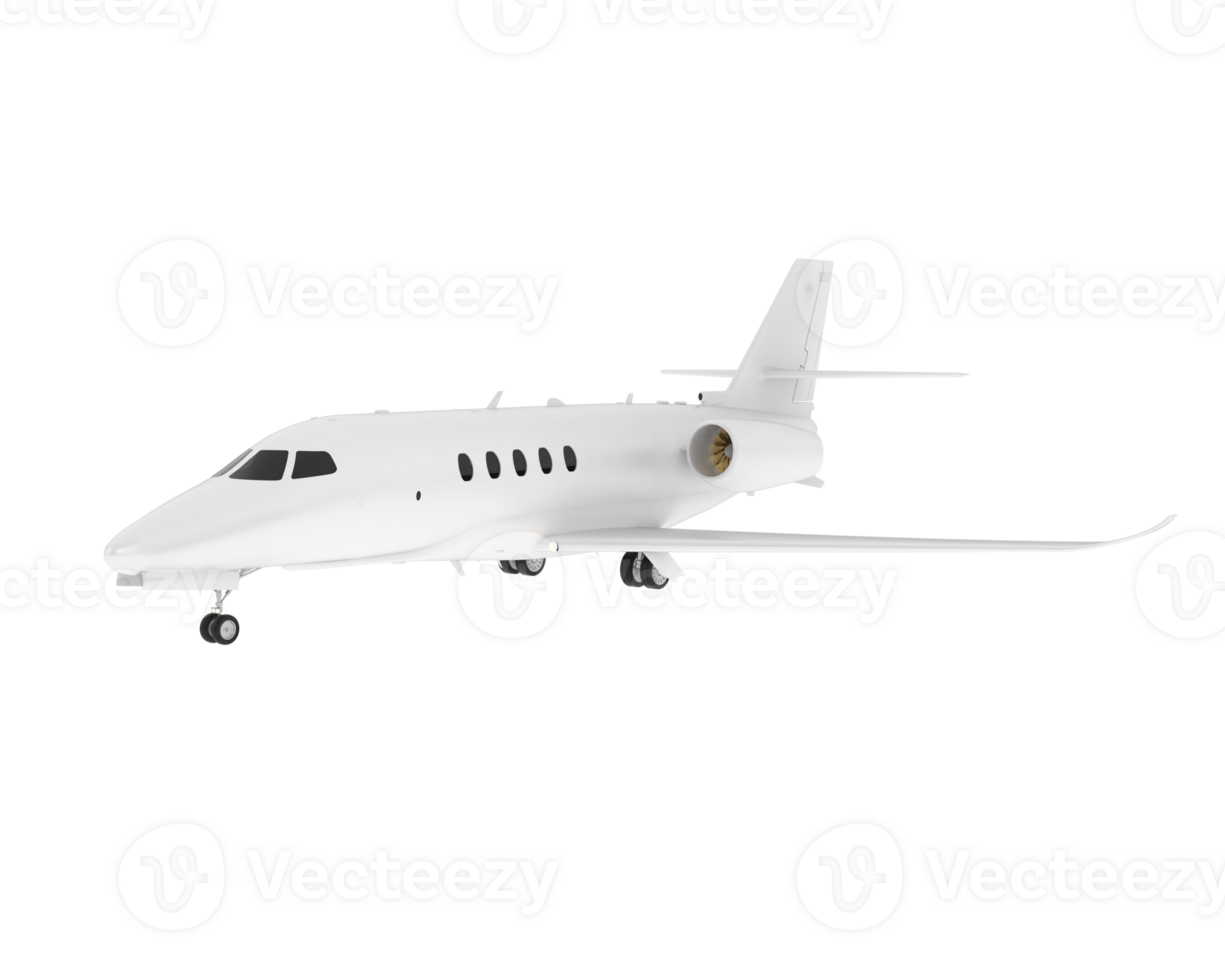 Private airplane isolated on background. 3d rendering - illustration png