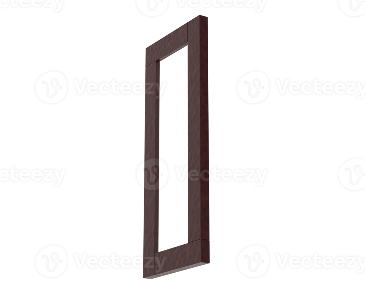 Frame isolated on background. 3d rendering - illustration png