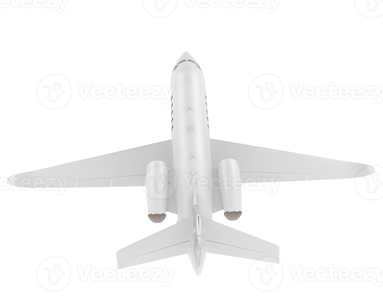 Private airplane isolated on background. 3d rendering - illustration png