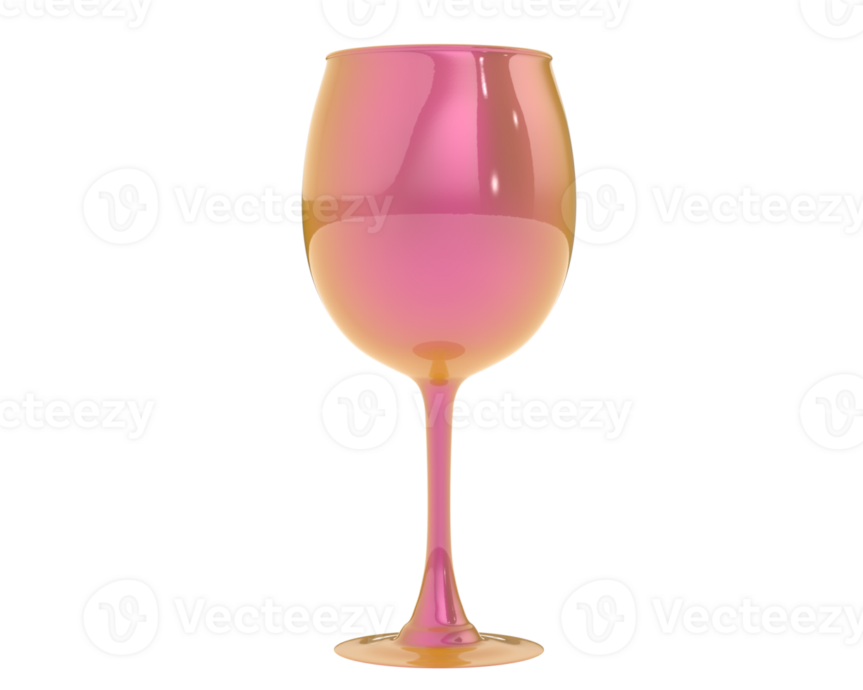 Glass isolated on background. 3d rendering - illustration png