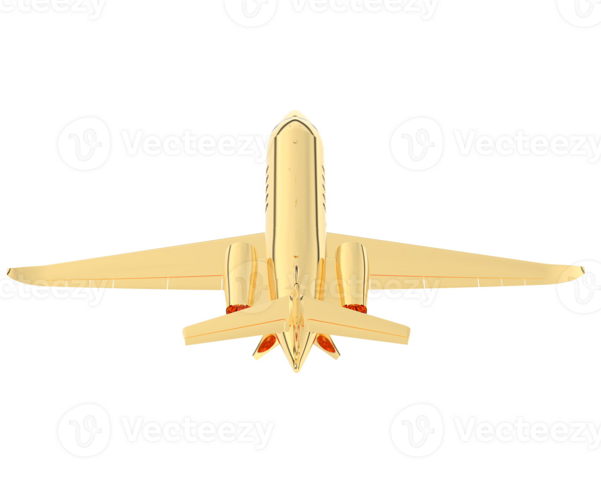 Private airplane isolated on background. 3d rendering - illustration png