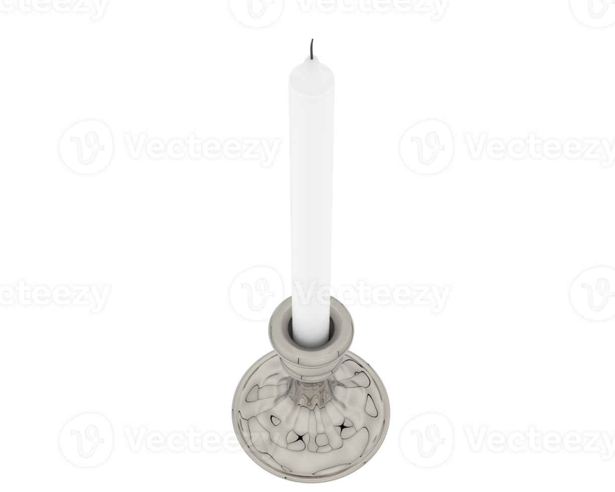 Candlestick isolated on background. 3d rendering - illustration png