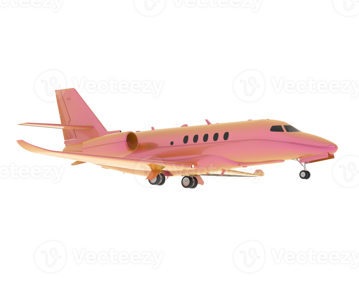 Private airplane isolated on background. 3d rendering - illustration png