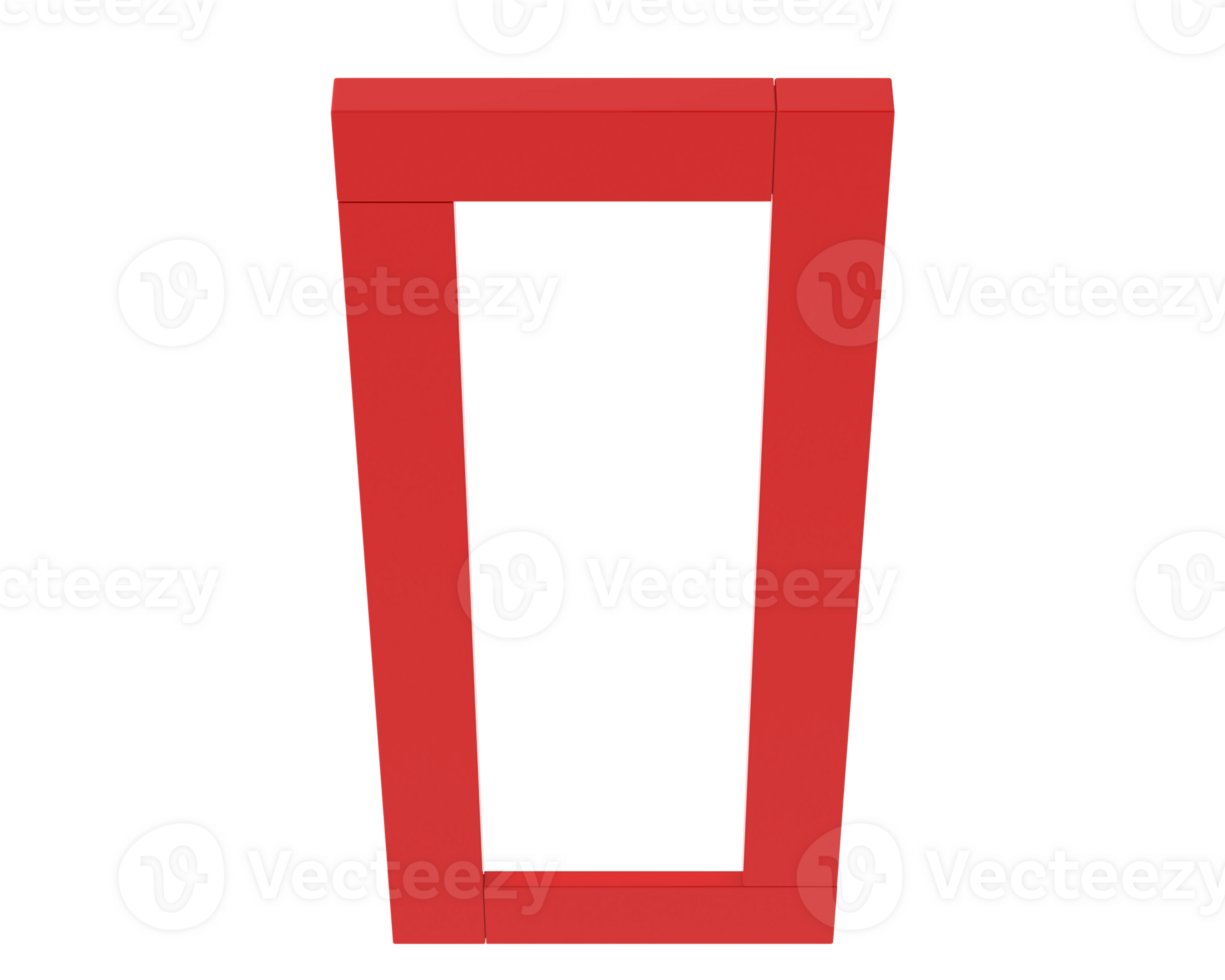 Frame isolated on background. 3d rendering - illustration png