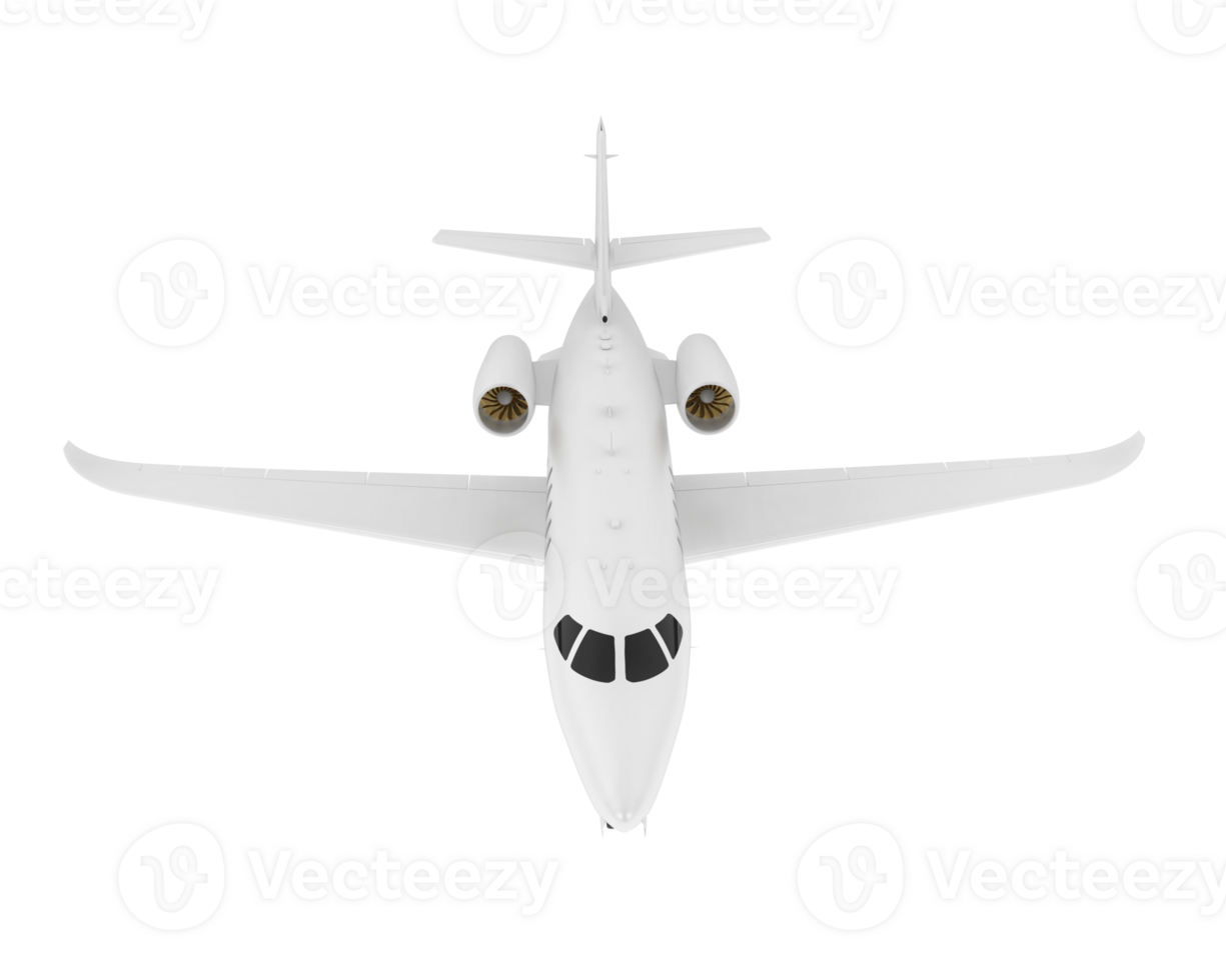 Private airplane isolated on background. 3d rendering - illustration png
