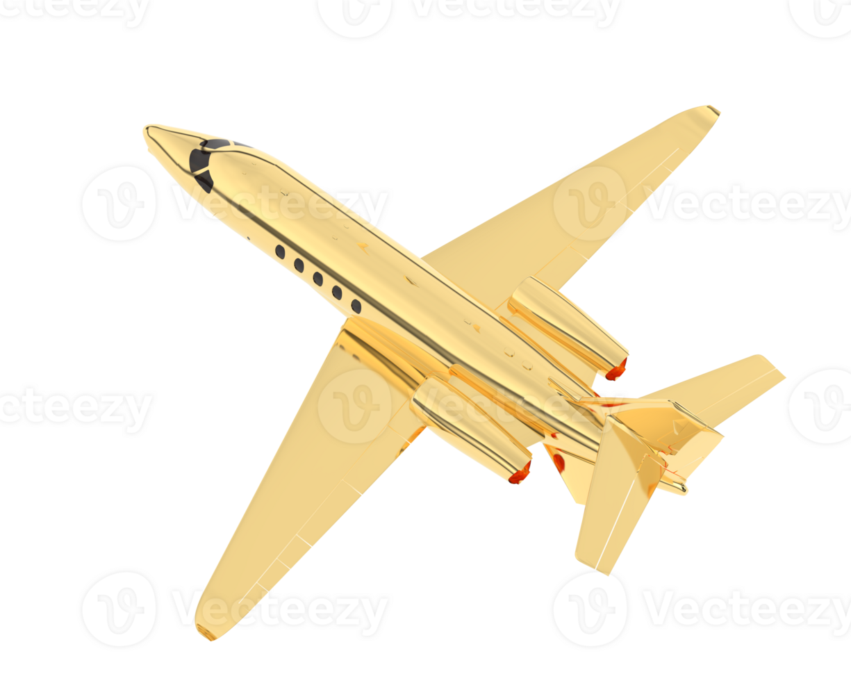 Private airplane isolated on background. 3d rendering - illustration png