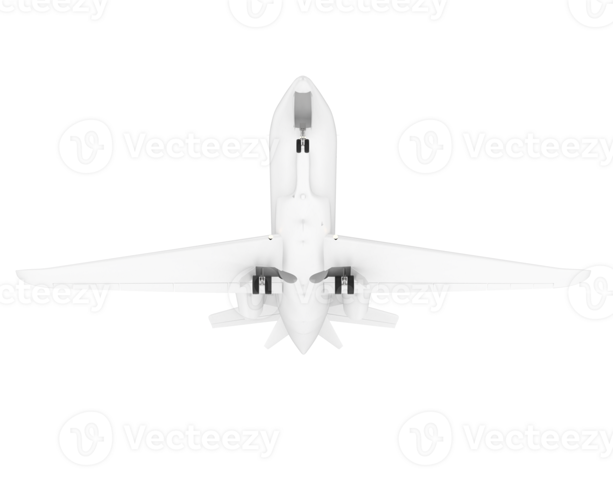 Private airplane isolated on background. 3d rendering - illustration png