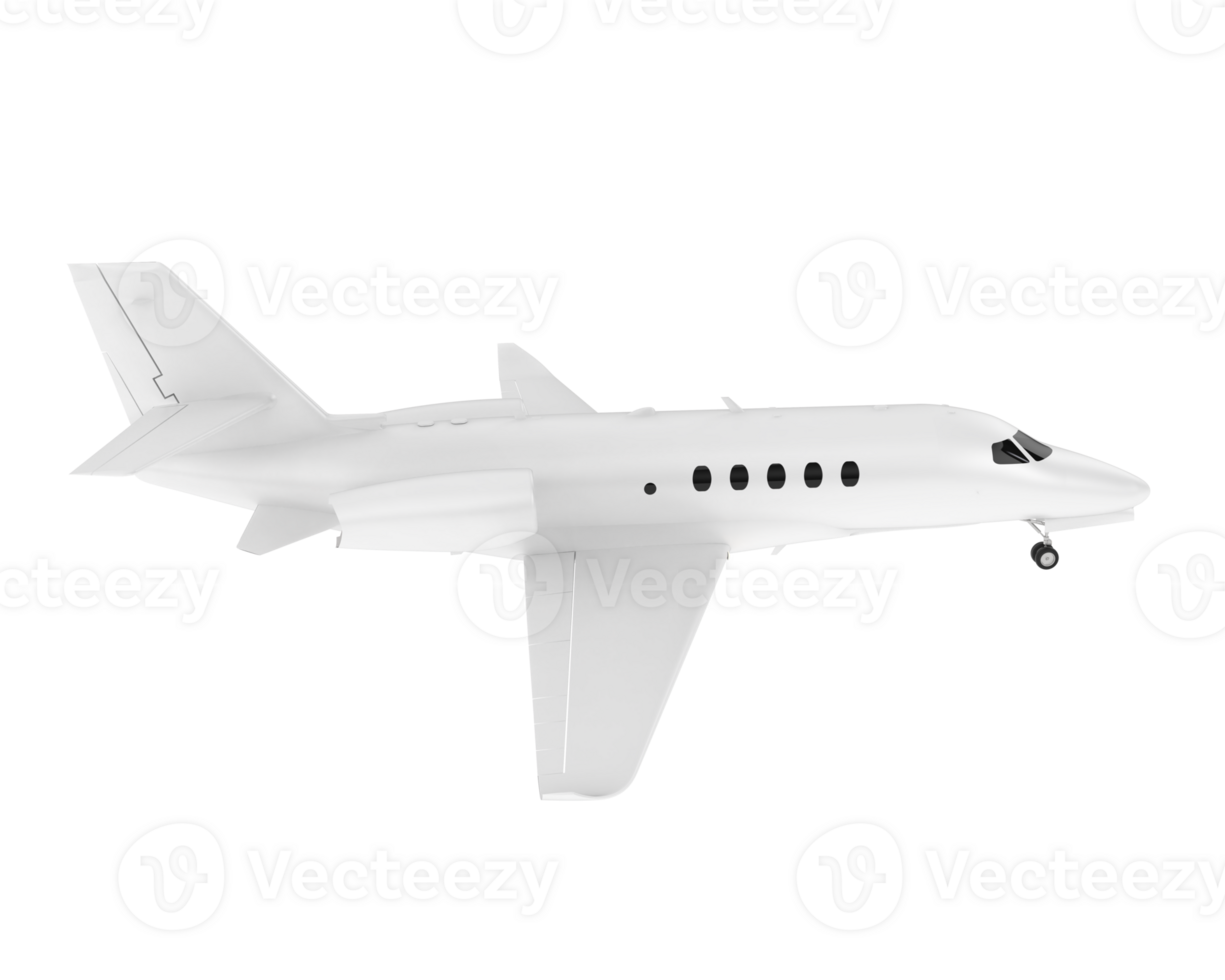 Private airplane isolated on background. 3d rendering - illustration png