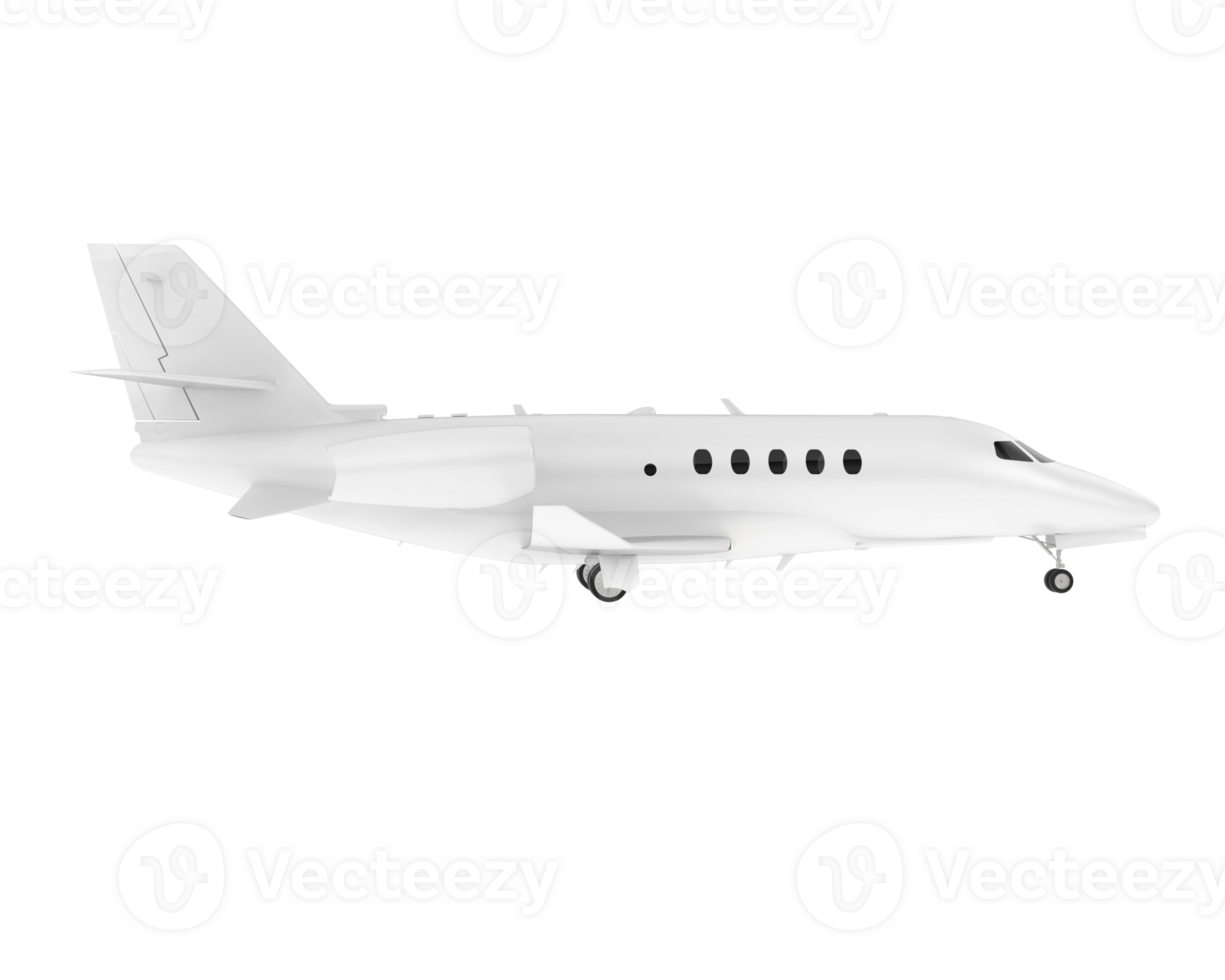 Private airplane isolated on background. 3d rendering - illustration png