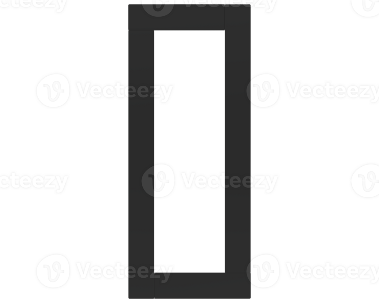 Frame isolated on background. 3d rendering - illustration png