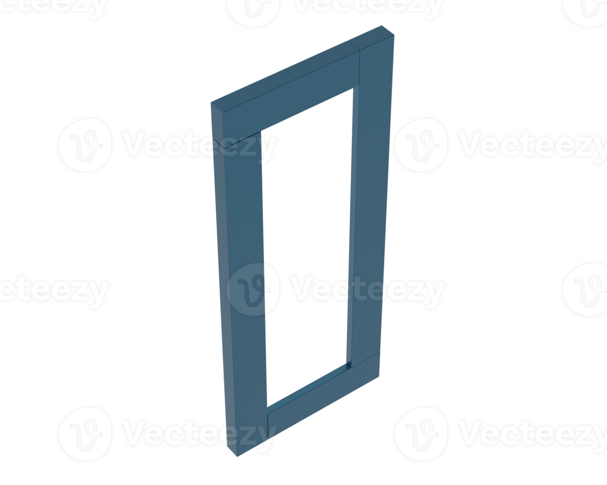 Frame isolated on background. 3d rendering - illustration png