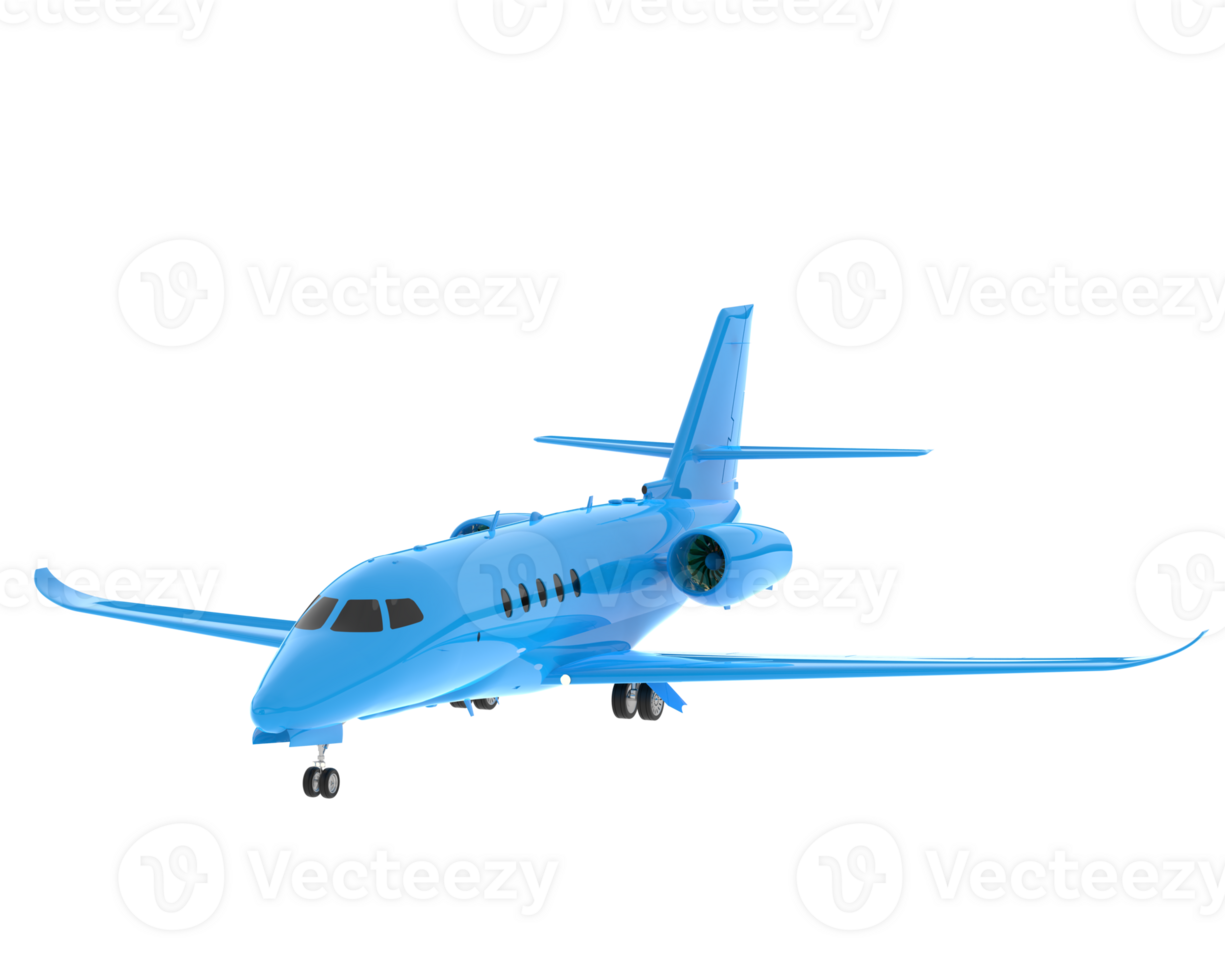 Private airplane isolated on background. 3d rendering - illustration png