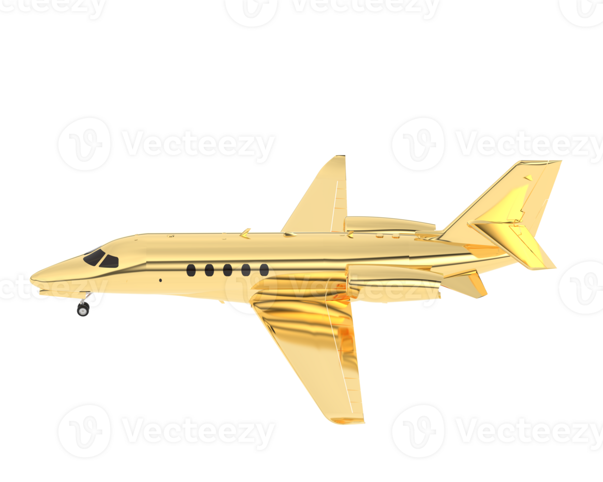 Private airplane isolated on background. 3d rendering - illustration png