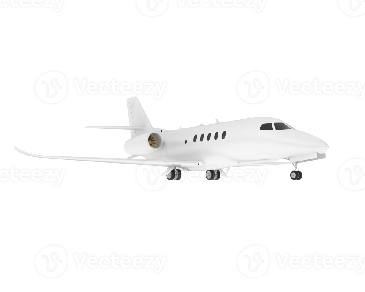 Private airplane isolated on background. 3d rendering - illustration png